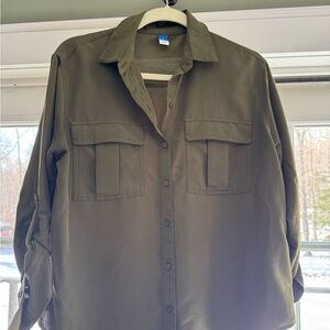 Old Navy Olive Green Blouse